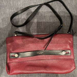 Henri Bendel Handbag / Burgundy & Black